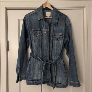 Favorite Daughter Denim Belted Jacket